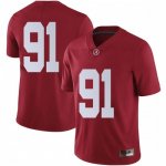 Youth Alabama Crimson Tide #91 Tevita Musika Crimson Limited NCAA College Football Jersey 2403MBYI4